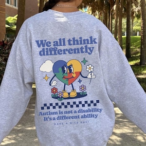 Bcba Sweatshirt Neurodiversity Rbt Shirt Bcba Shirt Adhd Shirt Neurodivergent Autism Mom Autism Mom Shirt Gift Autism Autism Awareness Shirt