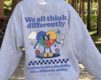 Bcba Sweatshirt Neurodiversity Rbt Shirt Bcba Shirt Adhd Shirt Neurodivergent Autism Mom Autism Mom Shirt Gift Autism Autism Awareness Shirt