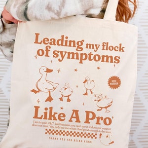 Pots Syndrome Tote Bag Ducks Tote Bag Pots Tote Bag Survivor Spoonie Dysautonomia Chronic Illness Hidden Disability Ehlers Danlos Flare Day