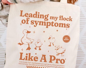 Pots Syndrome Tote Bag Ducks Tote Bag Pots Tote Bag Survivor Spoonie Dysautonomia Chronic Illness Hidden Disability Ehlers Danlos Flare Day