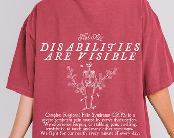 Crps bewustzijn shirt skelet shirt Crps shirt Crps dames shirt zeldzame ziekte shirt chronische ziekte Spoonie verborgen handicap shirt