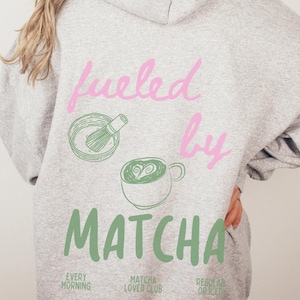 Matcha Hoodie Tomato Girl Summer Matcha Lover Sweater Vegan Sweatshirt Japanese Sweatshirt Tea Sweatshirt Matcha Gift Matcha Lover Gift