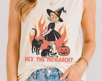 Hex Le patriarcat Débardeur Fuck The Patriarcat Débardeur F Le patriarcat FDT Top Subtle Fuck Donald Trump Top Cat Top féministe Trump Sucks
