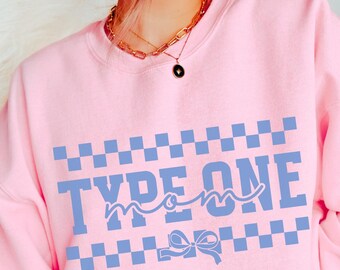 Type een diabetes moeder trui Type 1 trui diabetes shirt T1D shirt diabetische cadeau diabetes wandeling shirt dagboek cadeau moeder van een T1D krijger
