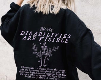 Fibromyalgia Sweater Fibromyalgia Warrior Fibro Sweater Hidden Disability Flare Day Fibromyalgia Awareness Fibromyalgia Gift Chronic Illness