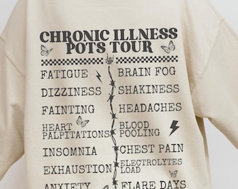 Síndrome de Pots Moletom com capuz Pots Awareness Moletom com capuz Doença crônica Spoonie Pots Moletom com capuz Pots Disautonomia Deficiência oculta Eds