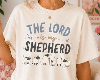 Camiseta El Señor es mi pastor Camiseta con versículo bíblico del Salmo 23 El Señor es mi pastor Camiseta El Señor es mi pastor Confía en el Señor Dios es bueno