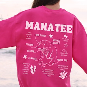 Manatee Sweatshirt Ocean Inspired Style Ocean Animal Shirt Beach Crewneck Coconut Girl Clothes Beachy Sweatshirt Florida Tshirt Granola Girl