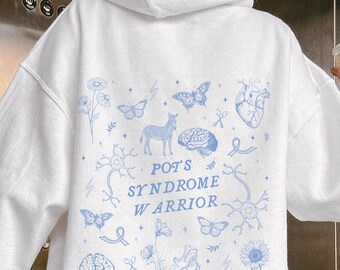 Moletom com capuz para síndrome de Pots, moletom para conscientização sobre doenças crônicas, camiseta Spoonie Pots, moletom para disautonomia, deficiência oculta, Eds