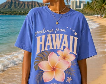 Hawaii Shirt Plumeria Shirt Sea Turtle Shirt Aloha Shirt Granola Girl Coconut Girl Preppy Clothes Ocean Inspired Style Hawaii Sweatshirt