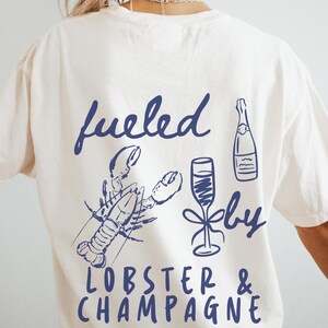 Maine Lobster Shirt Fishermancore New Orleans Champagne Shirt Fisherman Coastal Aesthetic Lobster Sweater Cape Cod Shirt Tomato Girl Summer