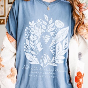 Camiseta del síndrome de Pots. Concientización sobre el síndrome de Pots. Síndrome de Pots. Disautonomía. Enfermedad crónica invisible. Concientización sobre el síndrome de Pots. Camiseta de discapacidad oculta.