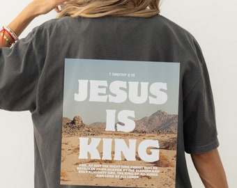 Jesus é rei camisa jesus é rei camisas cristão merch bíblia verso camisa cristão streetwear fé baseado vestuário religioso presentes