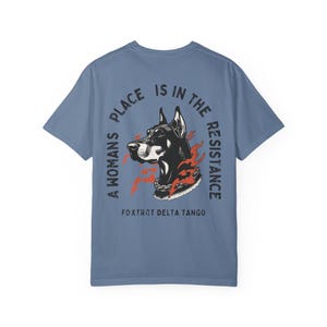FDT Shirt Subtiler Fick Donald Trump Shirt Trump saugt Dobermann Shirt Politisches Anti-Trumpf-Shirt Niemals Trumpf-Shirt Anti-Trumpf-Geschenk Blue Jean
