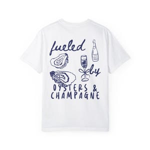 Camisa de ostras Camisa de ostras de Maine Camisa de champán Suéter de ostras Estilo inspirado en el océano Camisa de Cape Cod Estética costera Chica tomate Verano White