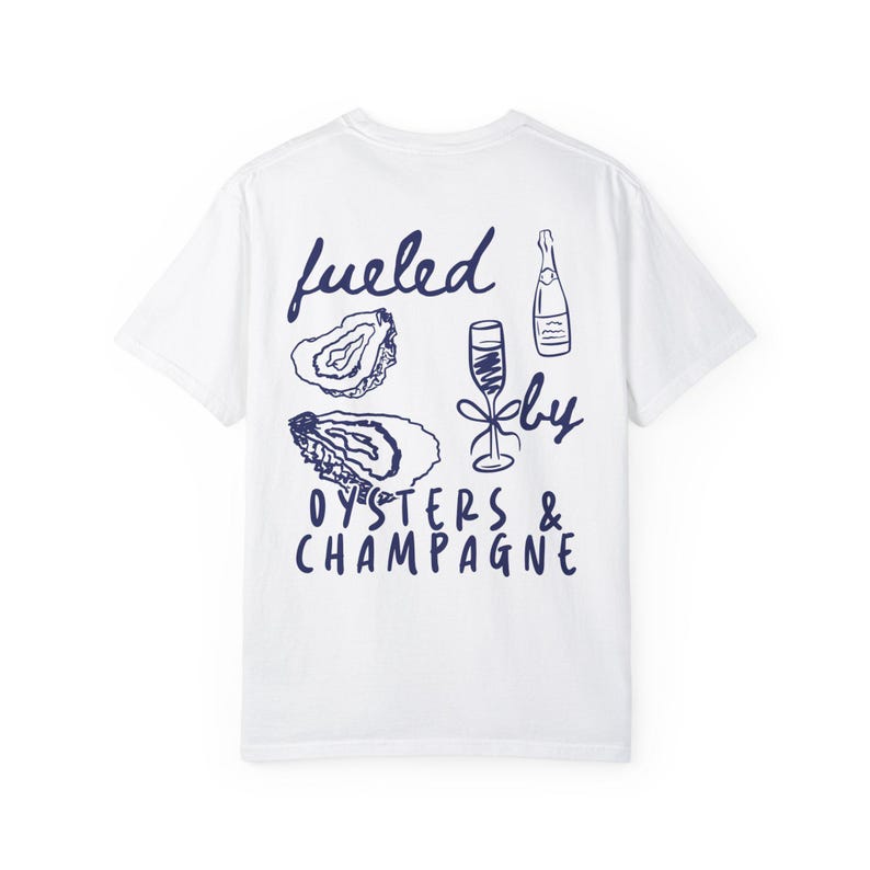 Camisa de ostras Camisa de ostras de Maine Camisa de champán Suéter de ostras Estilo inspirado en el océano Camisa de Cape Cod Estética costera Chica tomate Verano White