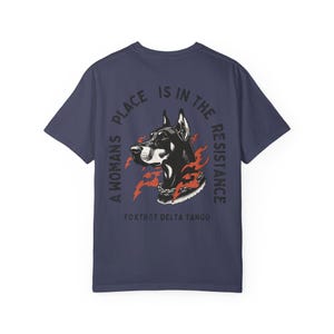 FDT Shirt Subtiler Fick Donald Trump Shirt Trump saugt Dobermann Shirt Politisches Anti-Trumpf-Shirt Niemals Trumpf-Shirt Anti-Trumpf-Geschenk Denim