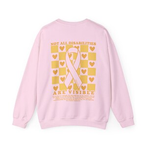 Endometriosis Sweatshirt Endo Strong Endo Warrior Sweatshirt Rare Disease Sweatshirt Spoonie Chronic Illness Flare Day Endo Awareness Light Pink