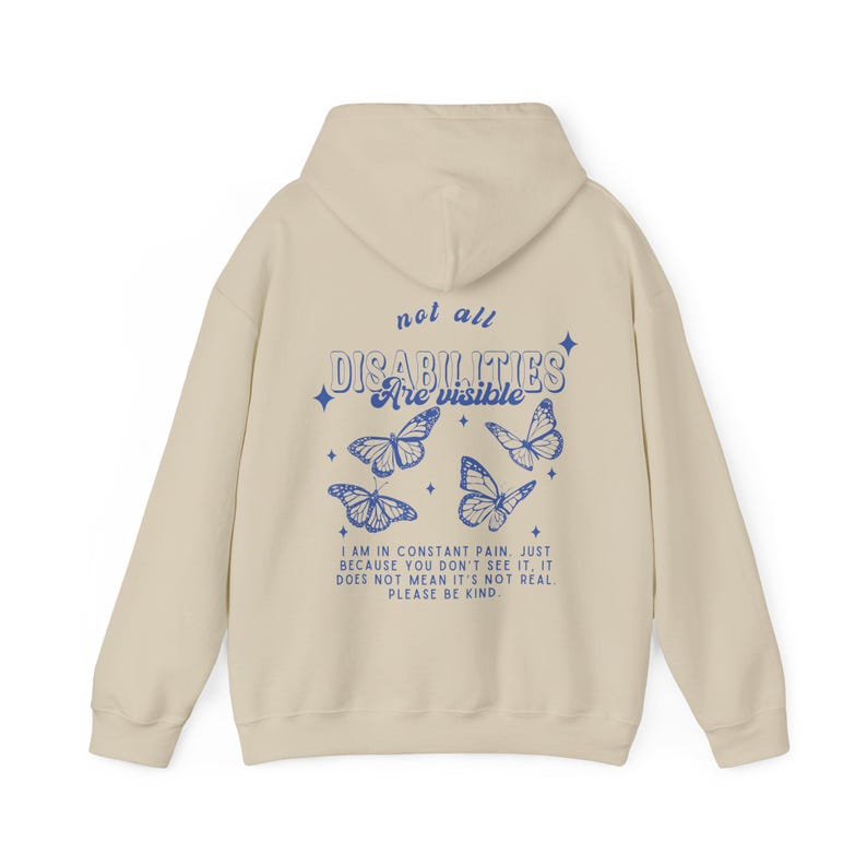 Pots-syndrom Hoodie Psychische Gesundheit Schmetterling Hoodie Behinderung Hoodie Chronische Krankheiten Unsichtbare Krankheiten Eds Fibromyalgia LupusEndometriose Sand