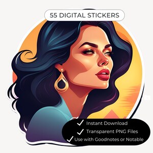 Digital Sticker Book for Goodnotes PNG Files of Digital Stickers Sticky Notes Digital Icon Stickers Digital Planner Sticker SVG PNG File