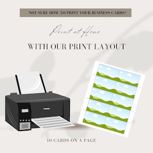 Modèle d'impression maison pour cartes de visite imprimées et découpées Imprimez votre propre carte de visite Carte facile à imprimer Impression personnalisée Cartes de visite à faire soi-même