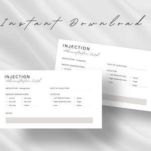 GLP1 Tracker Semaglutide Advice Card Template Editable Semaglutide Care Card Printable Semaglutide Aftercare AfterCare Card Templates GLP1 image 6