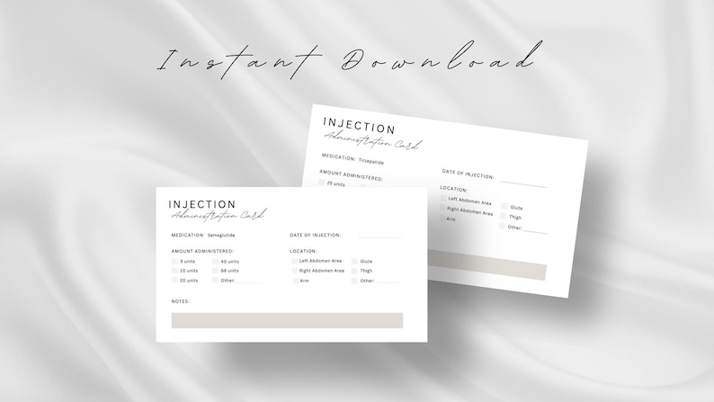 GLP1 Tracker Semaglutide Advice Card Template Editable Semaglutide Care Card Printable Semaglutide Aftercare AfterCare Card Templates GLP1 image 6