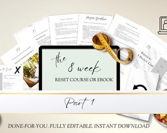 Nutrition Mindset Ebook, Health Coach Workbook (Canva Template)