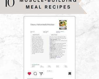 Muscle-Building Dinner Recipe Book: 10-Day Menu (Digital Template)
