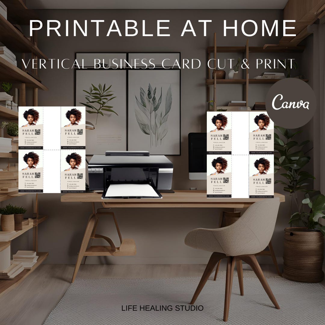 Business Card Vertical Print Layout Print & Cut Business Card Home