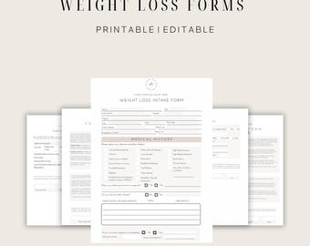 Zepbound Weight Loss Intake form Weight Loss Consent Form GLP1 Templates Injection forms Informed Consent for Weight Loss Injections