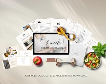 Canva E-book Template: 8-Week Weight Loss Course (Digital Download)
