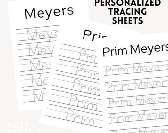 Custom Name Tracing Worksheet: Pre-K Learning (Digital Download)