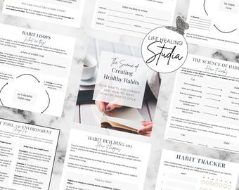 Printable Habit Tracker Template, Goal Planner (Digital Download)