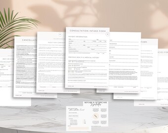 Mall för vitaminintag, redigerbara samtyckesblanketter (Canva)