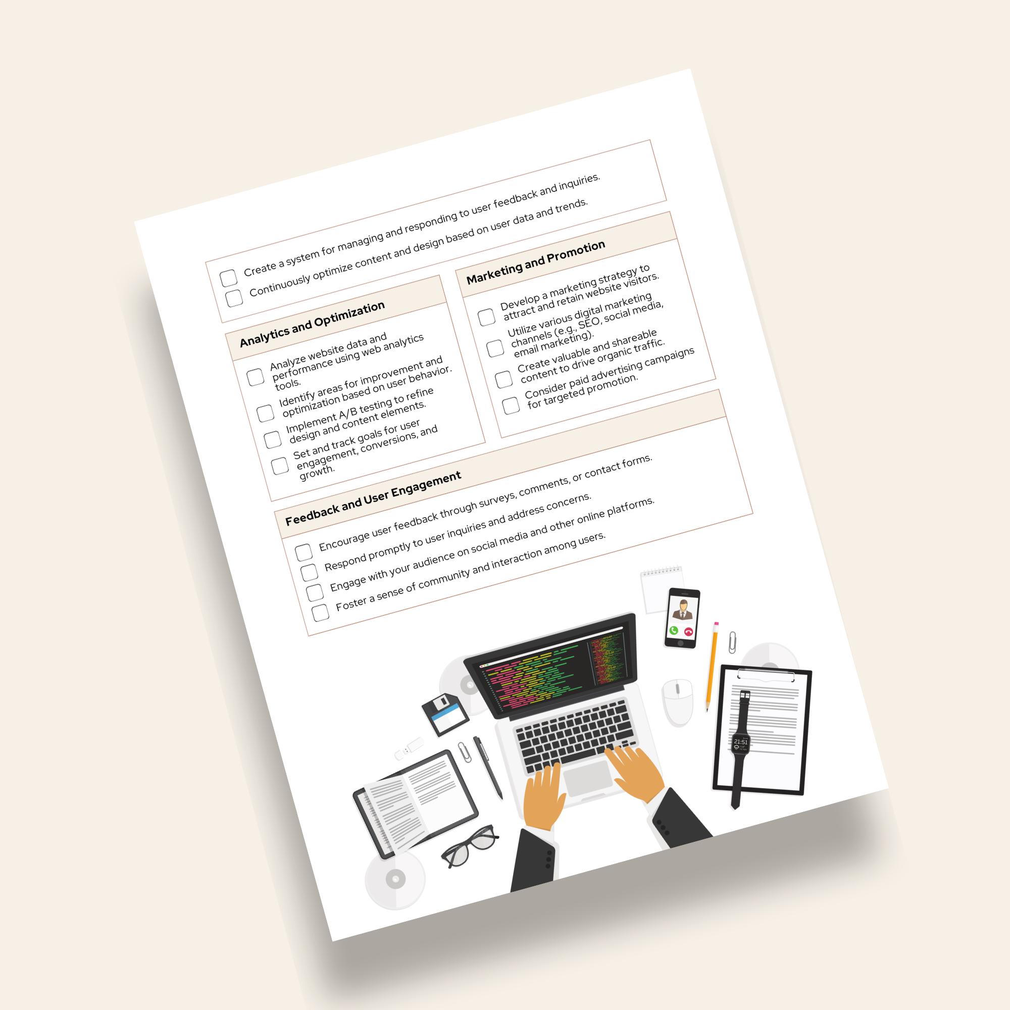 Website Plan Checklist Entrepreneur & Web Design Templates Small ...