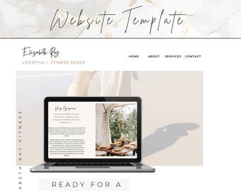 Lead Magnet Landing Page Done For You Website Template Sales Page Website Design Template Editable Canva Web Design Coaches and Health