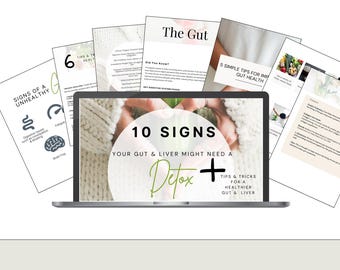 Clean Eating Meal Plan Canva Template: Gut Health Detox (Digital)