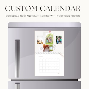 Photo Calendar 2025 Editable September 2024 Template 2025 Wall Calendar Template Customizable Family Pictures for Desk