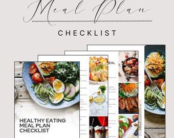 Weekly Meal Planner Template: Customizable Checklist (Digital Download)