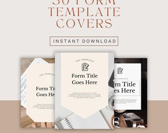 30 Form Template Covers, Editable Canva Design (Digital Download)
