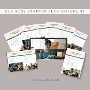 Business Checklist Business Plan Template Business Planner Canva Template Digital Checklist New Business Plan Small Business Bundle