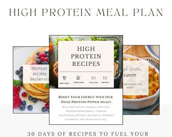 Meal Plan Template Personal Trainer High Protein Diet Meal Planner for Weight Loss Protein Recipes Weight Loss Meal Plan
