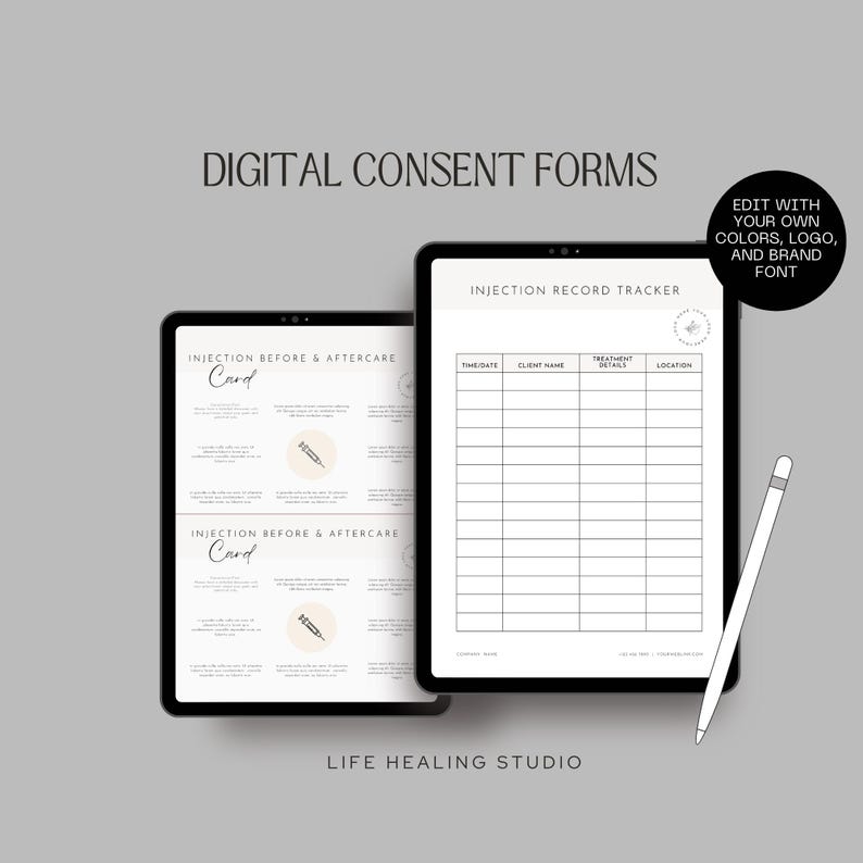 Daily Hormonal Injection Card.pdf Vitamin Injection Consent Forms: Editable Clinic Intake Template ...
