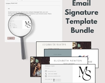 Modern Email Signature Template Bundle, Realtor Marketing (Digital Download)