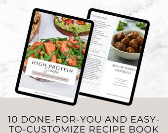 Protein Snacks & Fitness Meal Planner (Digital Template)