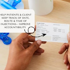 GLP1 Tracker Semaglutide Advice Card Template Editable Semaglutide Care Card Printable Semaglutide Aftercare AfterCare Card Templates GLP1 image 2
