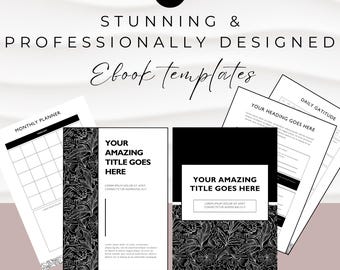 Canva Ebook Template: 100 Page Layouts, KDP Cover Design (Digital Download)