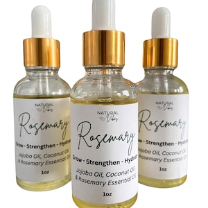 ROSEMARY Hair Serum | Hair Hydration | Hair Nourishment Serum | All Natural | Hair Serum | Hair Growth | Handmade | 1oz | Organic Hair Care