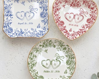 Custom Engagement Ring Dish, Personalized Wedding Ring Dish, Engagement Gifts, Gift For Bride